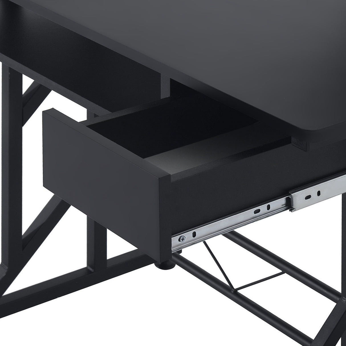 easycomfort easycomfort scrivania per computer salvaspazio in acciaio e legno con cassetto ripiano tastiera estraibile ean 8054111844086