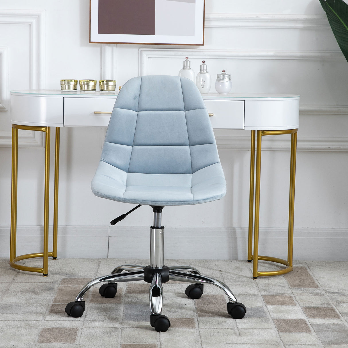 easycomfort easycomfort sedia da ufficio ergonomico sedia girevole scrivania regolabile senza braccioli azzurro 59x59x81 91cm ean 8054144136592
