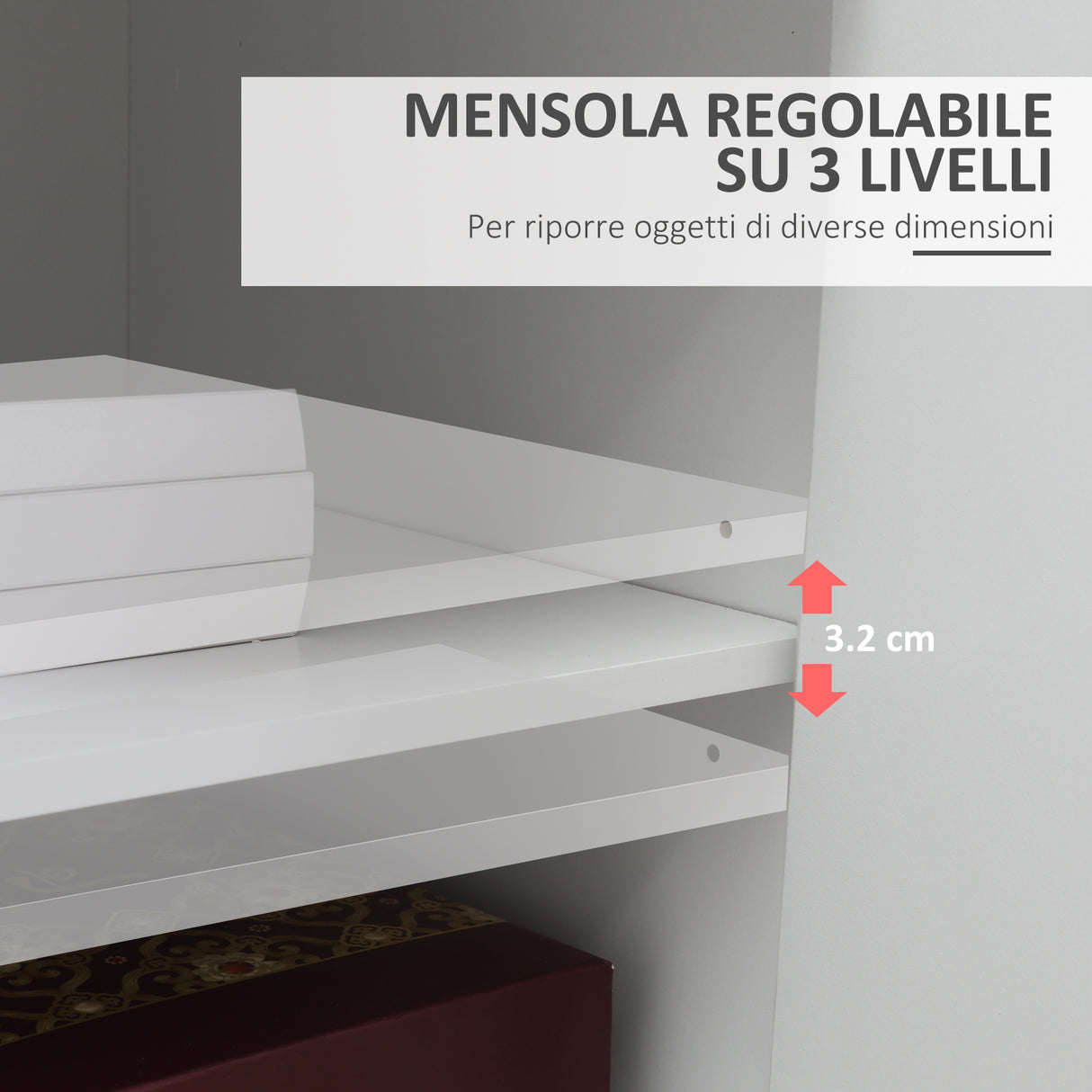 easycomfort easycomfort mobile porta stampante con 4 ruote cassetto e armadietto 60x39x80cm bianco