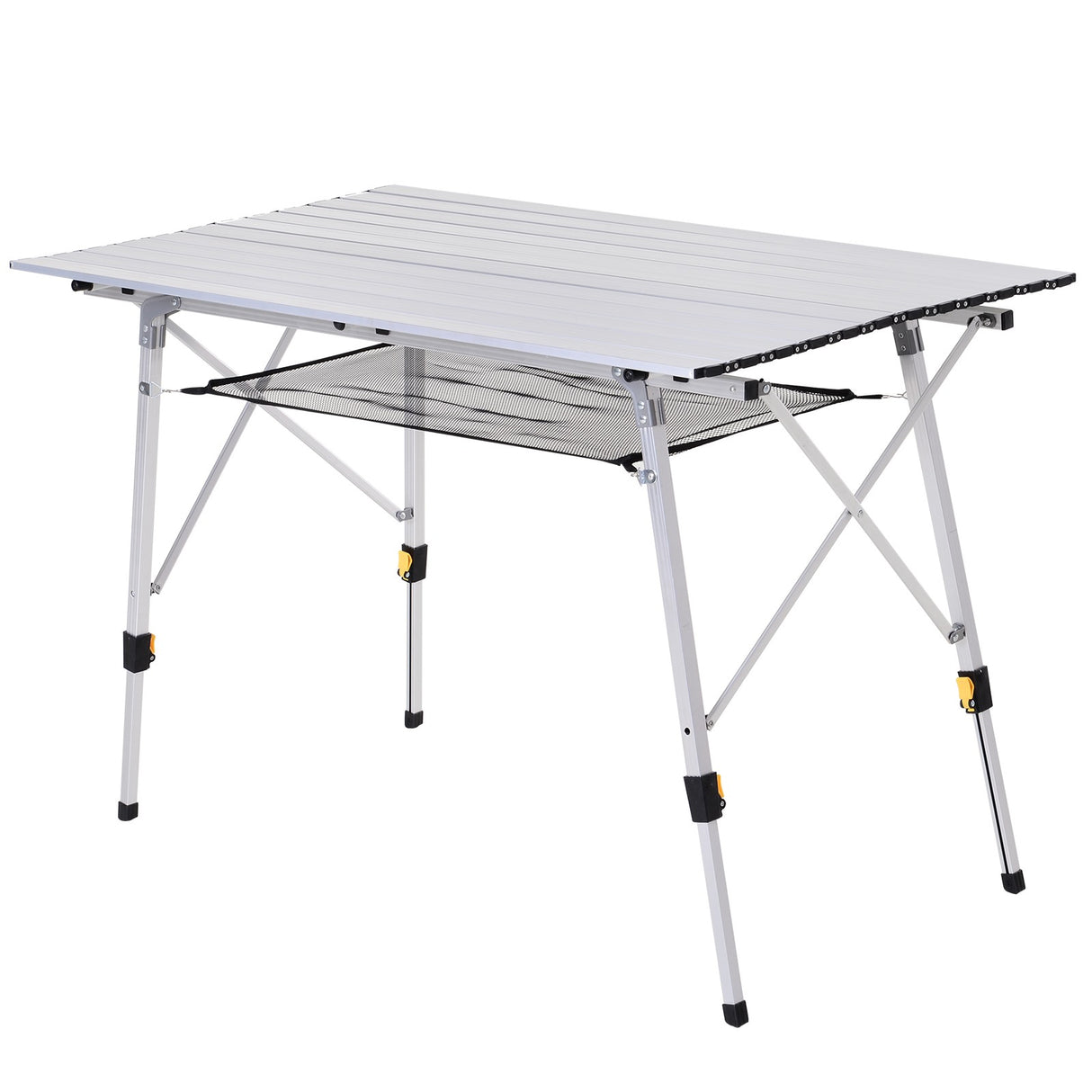 easycomfort easycomfort tavolo da pic nic pieghevole avvolgibile in alluminio con custodia 120 x 70cm