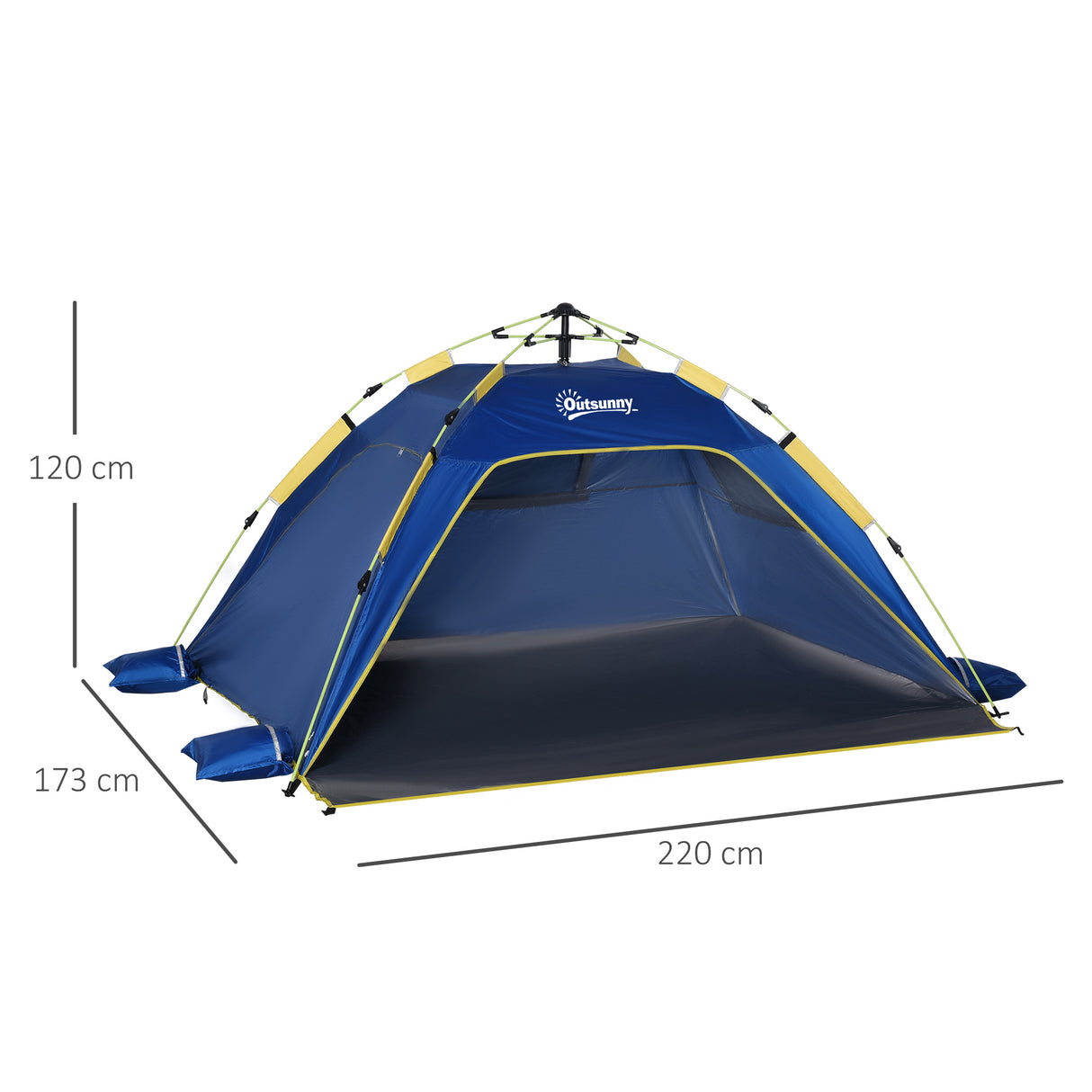 easycomfort easycomfort tenda da spiaggia pop up con finestre traforate e porta richiudibile
