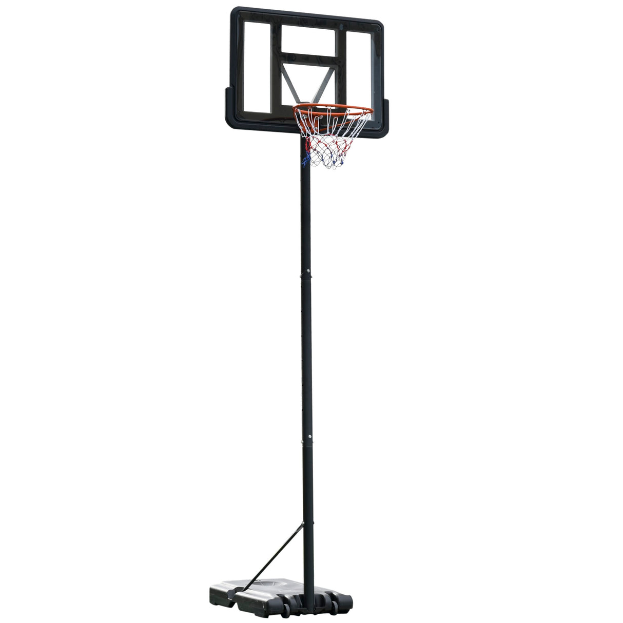 easycomfort easycomfort canestro basket altezza regolabile 160 305cm base con ruote e struttura in acciaio tabellone in pvc trasparente
