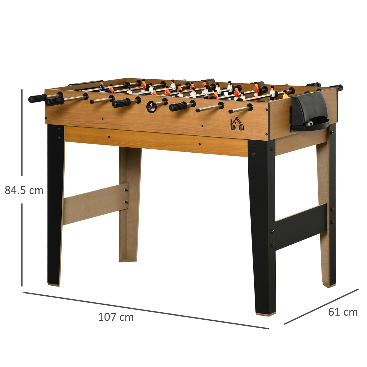 easycomfort tavolo multigioco 4 in 1 con calcio balilla biliardo ping pong e hockey da tavolo 107x61x84.5cm