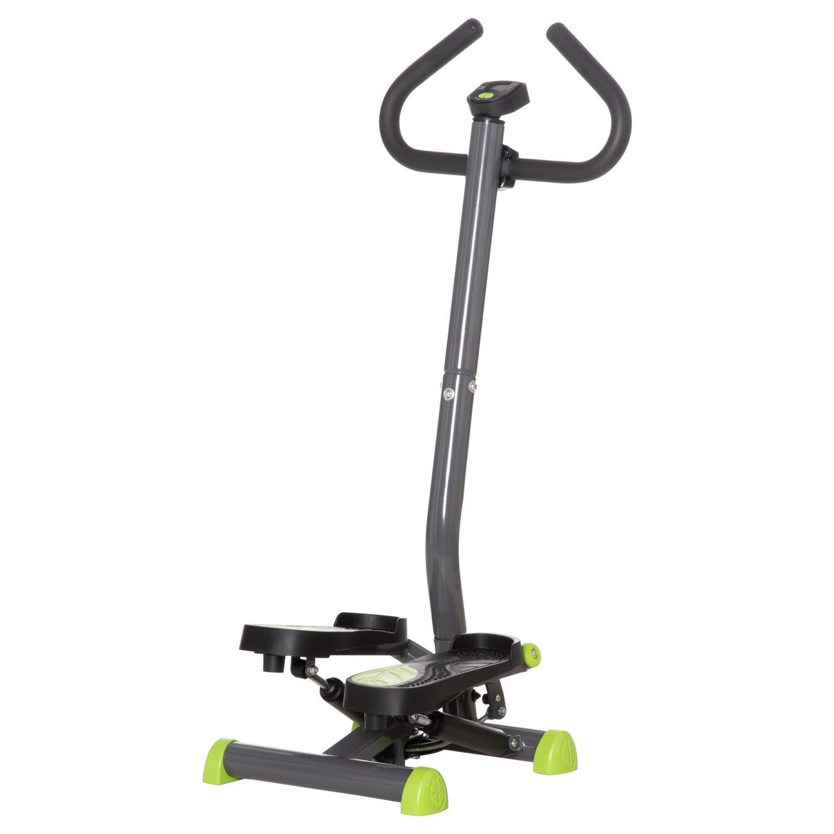 easycomfort easycomfort stepper con manubrio e monitor lcd pedali antiscivolo e struttura in acciaio e abs grigioverde