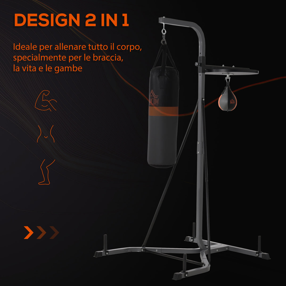 easycomfort easycomfort stazione multiuso regolabile con sacco da boxe 20kg e punching ball per allenamento pugilato