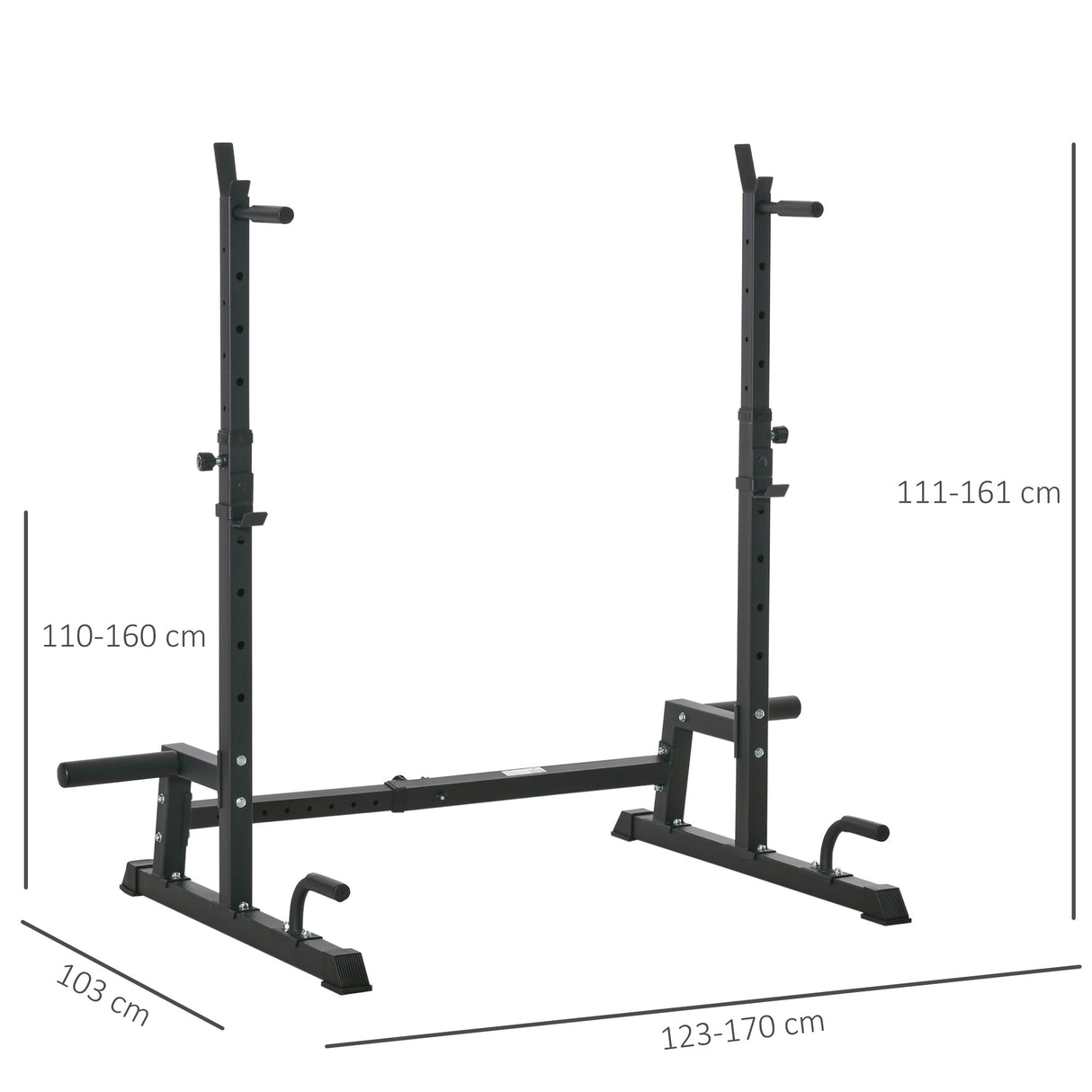 easycomfort easycomfort supporto per bilanciere multifunzione in acciaio altezza e larghezza regolabile 123 170x103x111 161cm