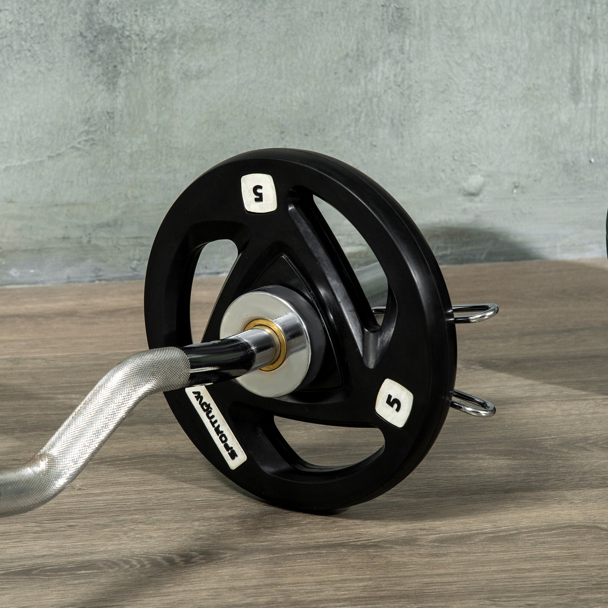 easycomfort set di 2 dischi pesi in acciaio con rivestimento in gomma per bilanciere