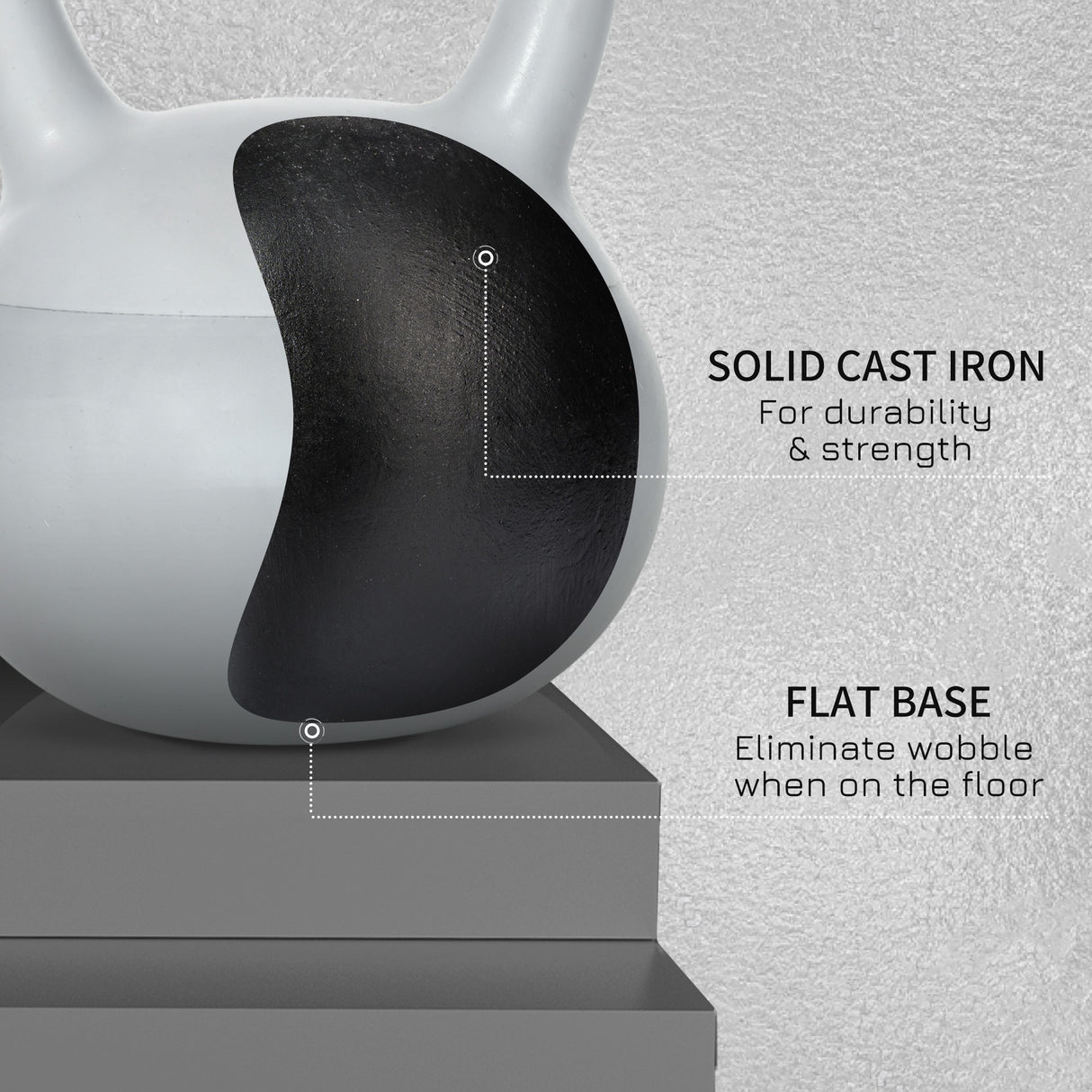 easycomfort kettlebell 12kg in pvc e sabbia metallica per allenamento spalle e bicipiti 22x22x29 cm grigio