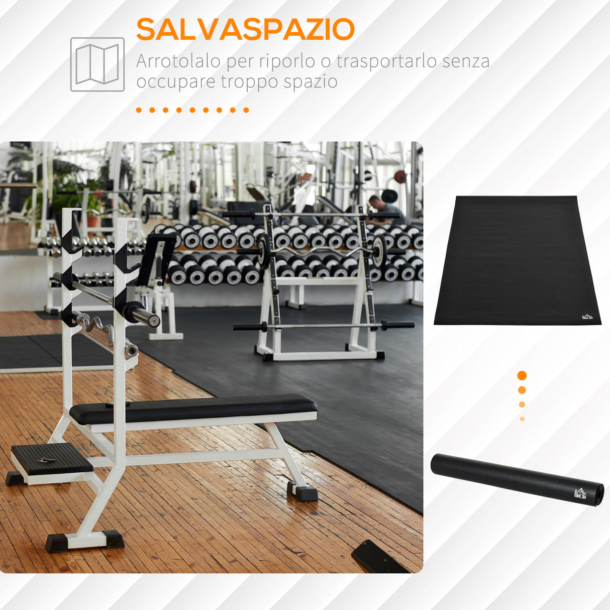 easycomfort easycomfort tappeto palestra ammortizzante per tapis roulant e cyclette tappetino fitness in pvc antiscivolo 180x90cm nero