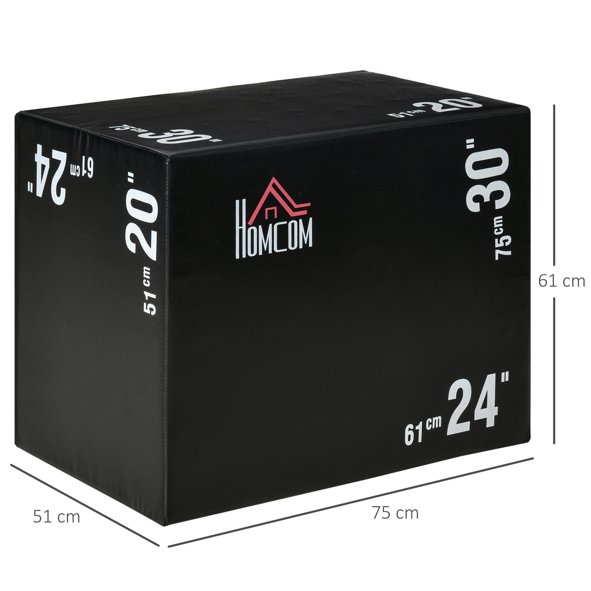 easycomfort plyo box 3 in1 a 3 altezze jumping box pliometrico capacita 120kg 75x51x61cm nero