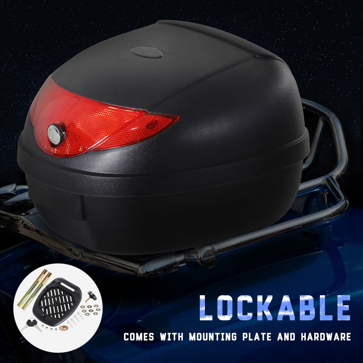 easycomfort easycomfort bauletto universale per moto e scooter 24l nero