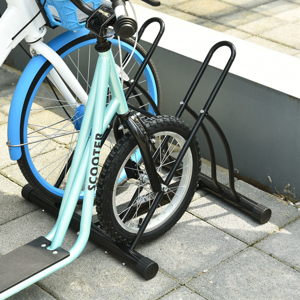 easycomfort easycomfort portabiciclette parcheggio bici per interno ed esterno 60 x 54 x 57 cm