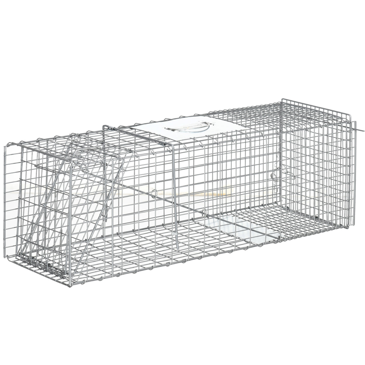 easycomfort easycomfort gabbia trappola per ratti topi e nutrie pieghevole in acciaio 93x31x34 5cm argento