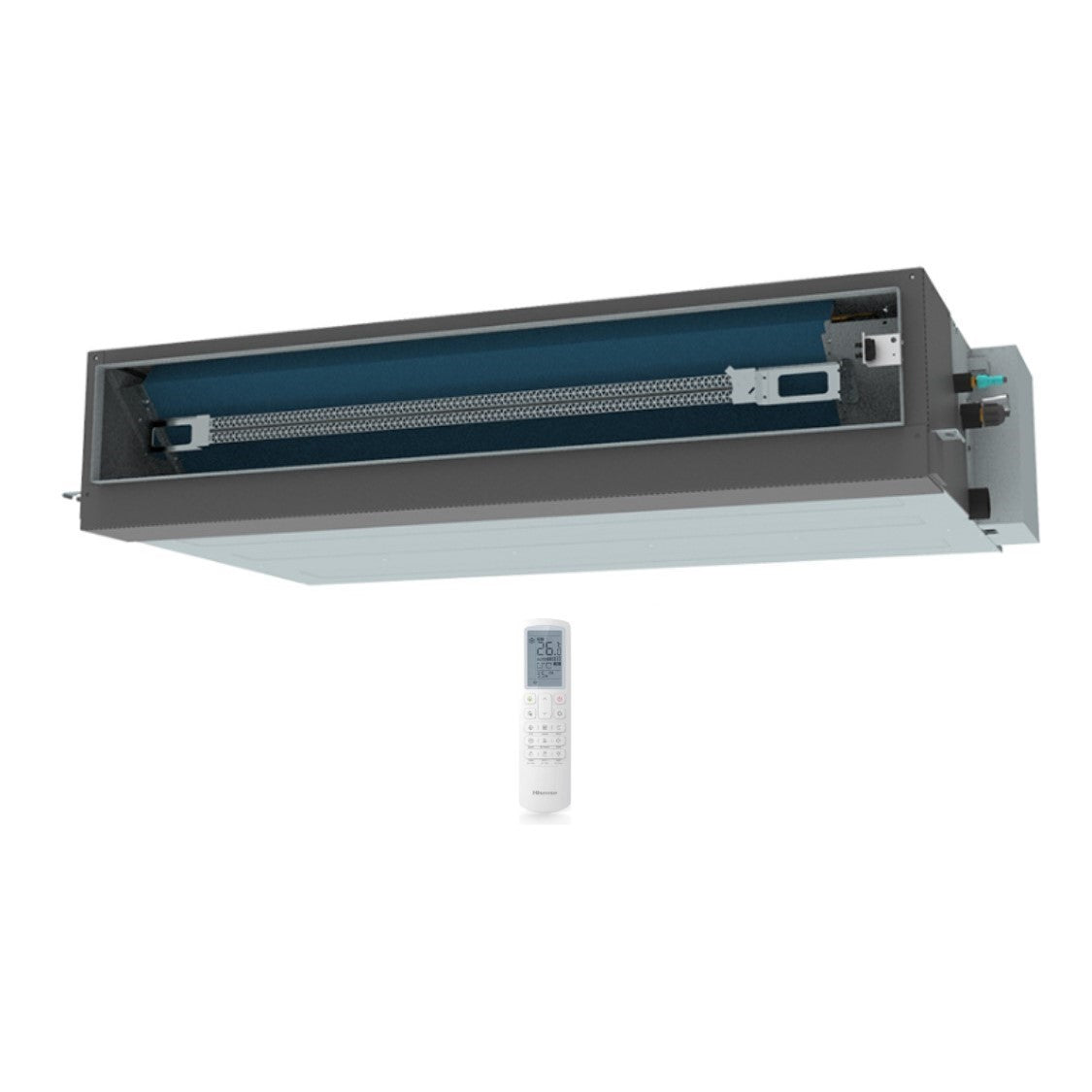 Hisense Kanal-Innengerät 24000 Btu AUD71UX4RFM8 R-32 Wi-Fi, optional mit Standard-Fernbedienung
