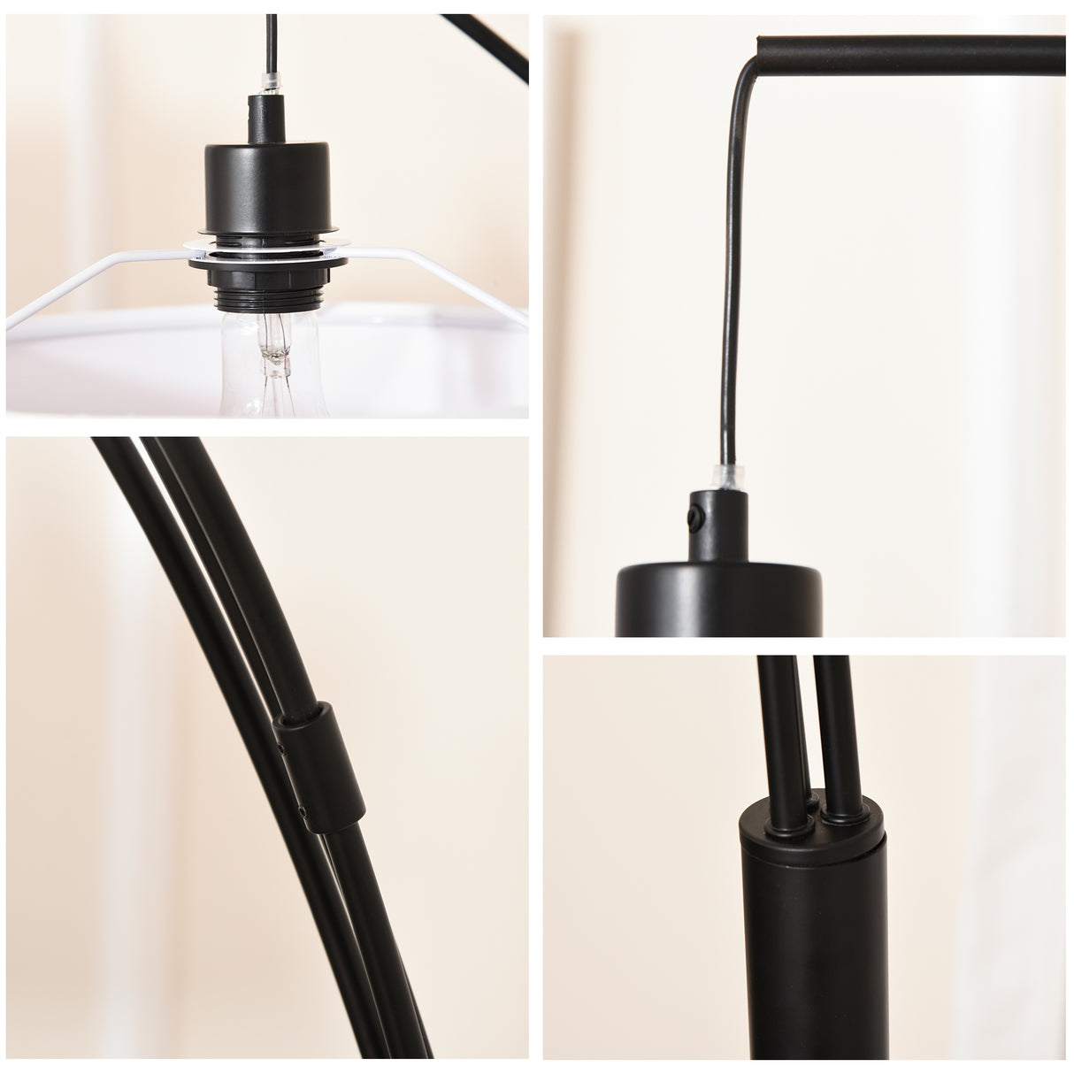 easycomfort easycomfort lampada da terra 3 luci e braccia flessibili base in marmo altezza 205cm ean 8055776913513