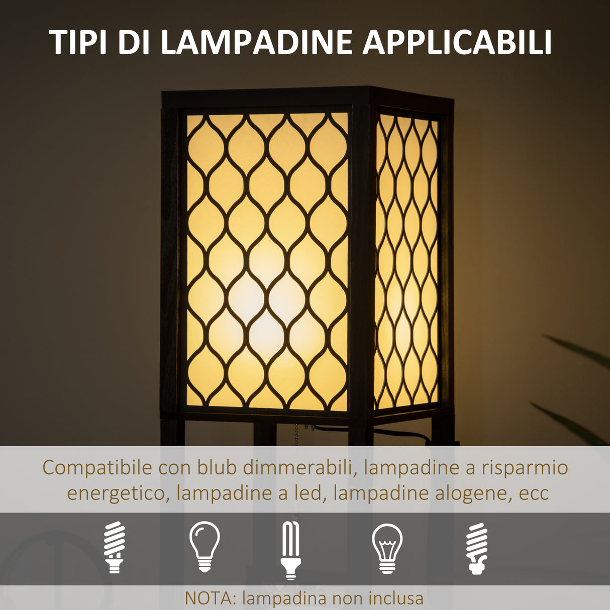 easycomfort easycomfort lampada da terra a colonna in mdf e plastica con 2 ripiani per soggiorno studio e camera da letto 26x26x156 cm