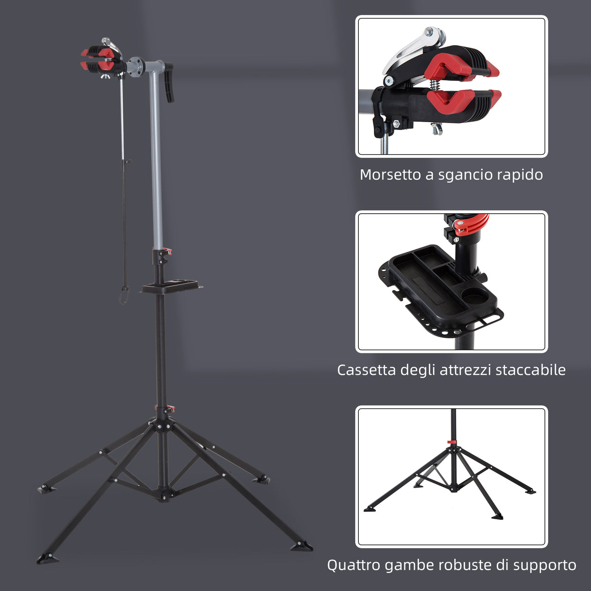 easycomfort easycomfort cavalletto manutenzione bici riparazione bici pieghevole 100x100x109 180cm