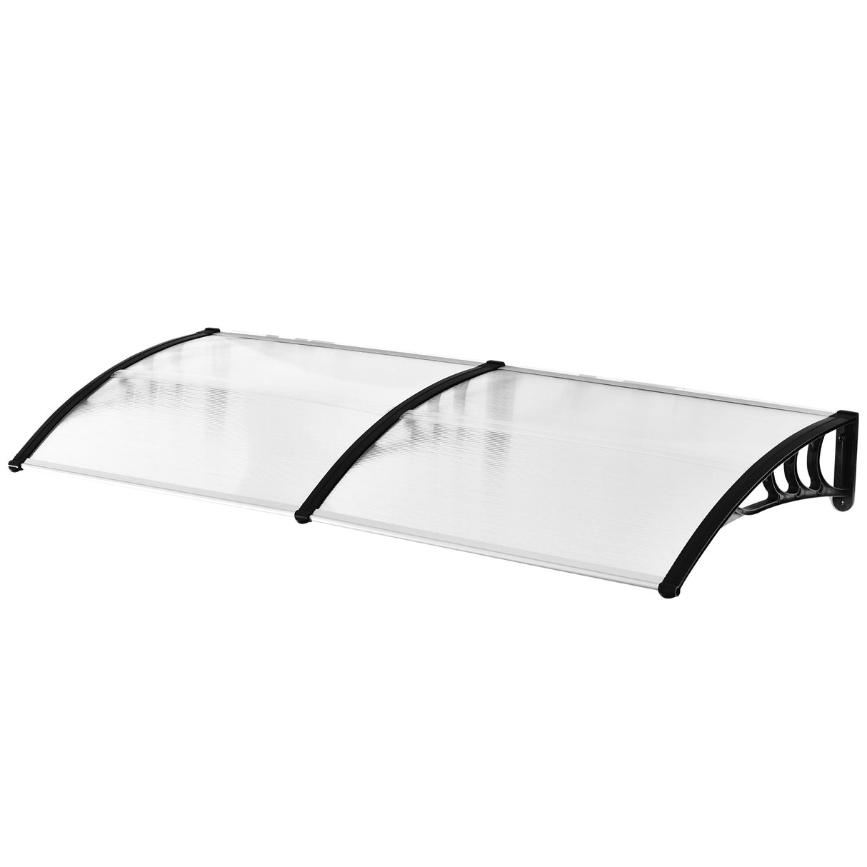 easycomfort easycomfort pensilina tettoia per porta o finestra impermeabile anti uv in policarbonato 80 x 197 x 23 cm
