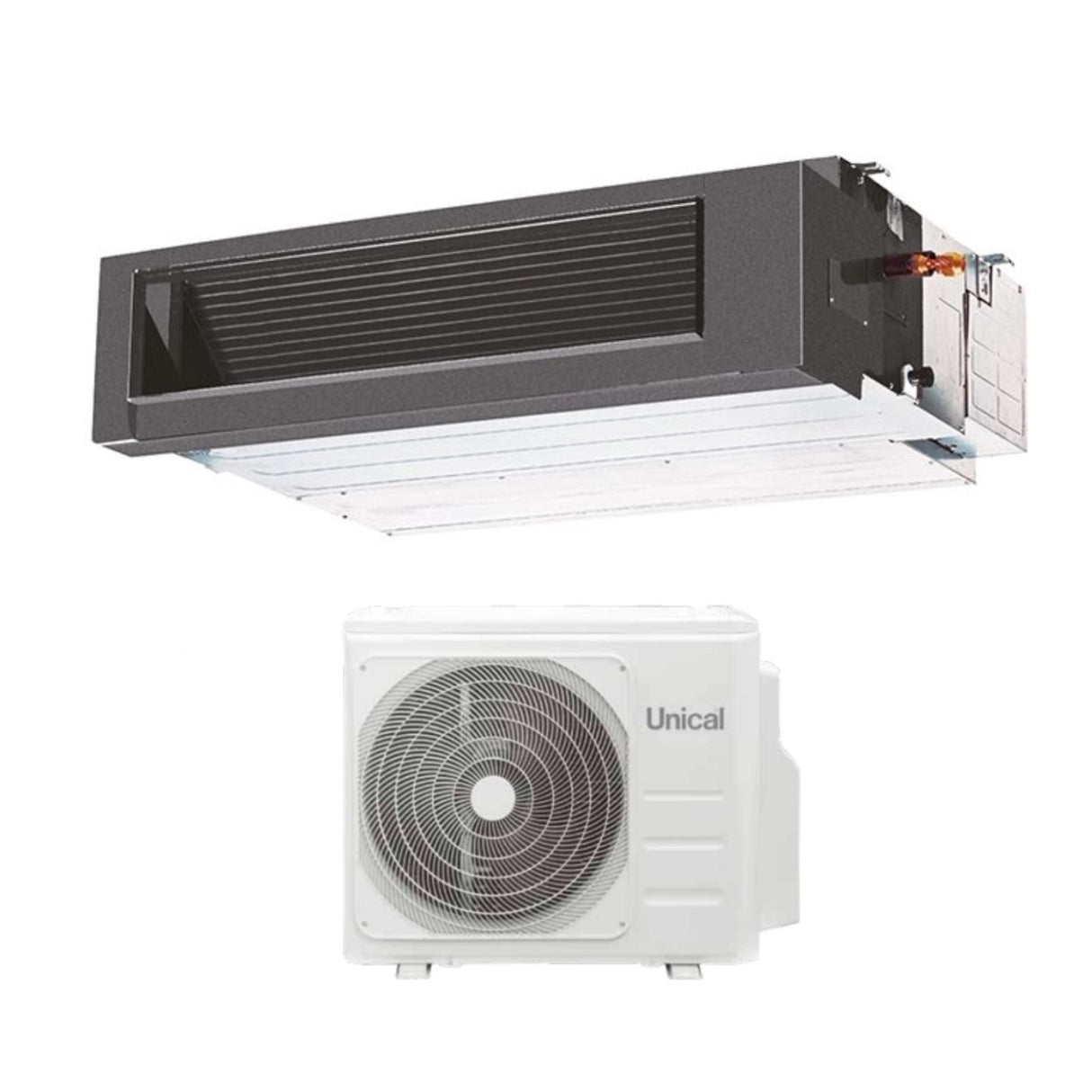 climatizzatore condizionatore unical canalizzabile 18000 btu cn10 18h classe a__ a_ gas r 32