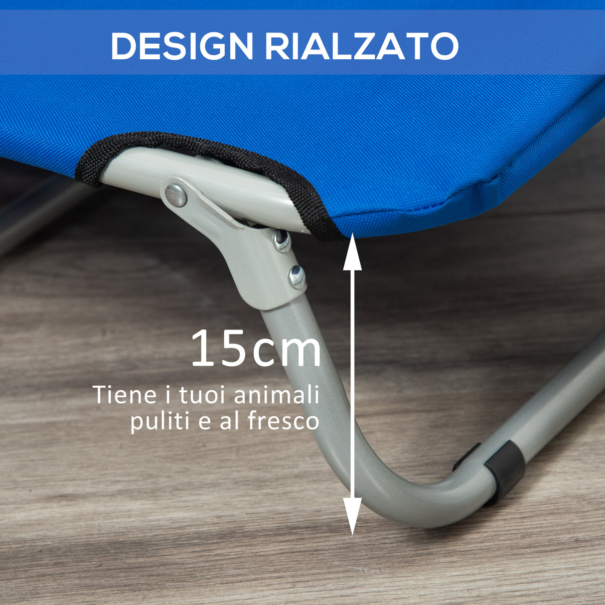 easycomfort easycomfort brandine pieghevoli per cani in tessto oxford blu 71x58x18cm