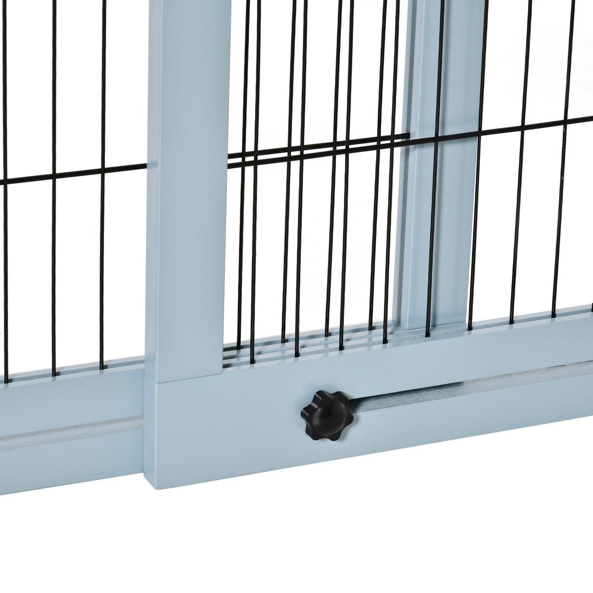 easycomfort easycomfort cancellino per cani estensibile da interno in legno e acciaio 104 183x36x69cm blu