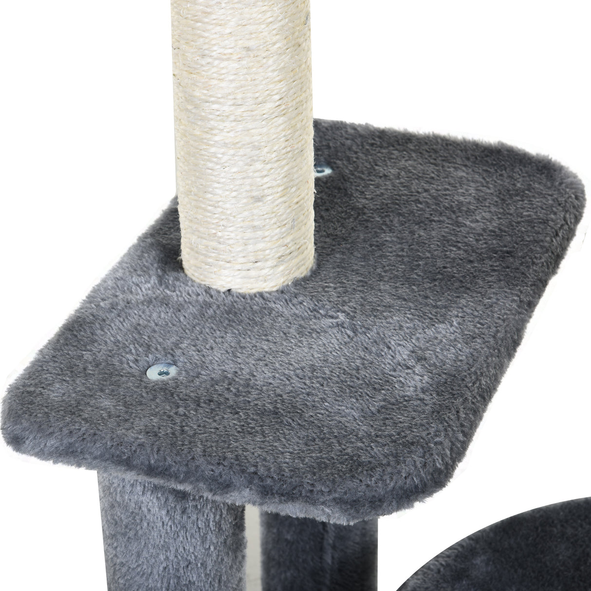 easycomfort easycomfort tiragraffi per gatti con cuccia posatoio e 2 ripiani bianco e grigio 48x35x100cm