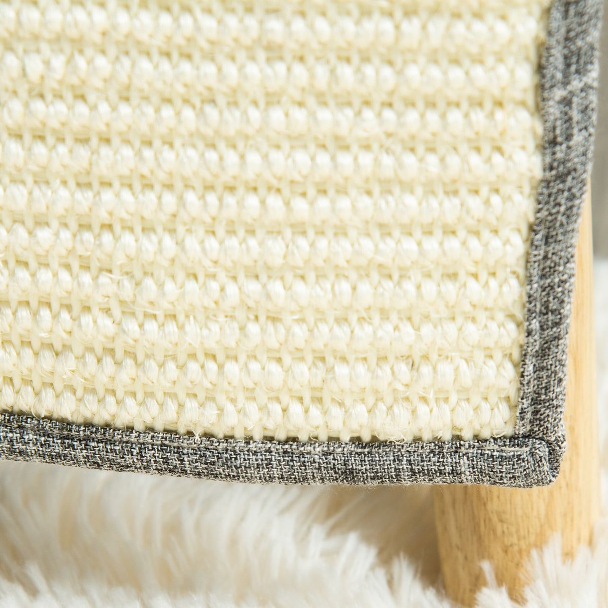 easycomfort easycomfort set 2 tiragraffi per gatti da divano tappetini tiragraffi in sisal e poliestere 130x45cm grigio