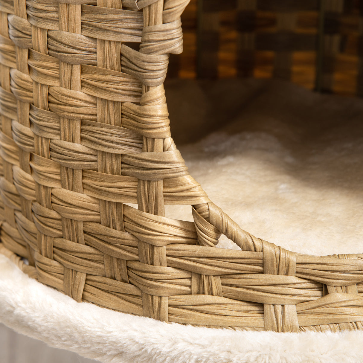 easycomfort easycomfort albero tiragraffi per gatti adulti e gattini da 95cm cuccia e casetta per gatti in rattan e pali in sisal