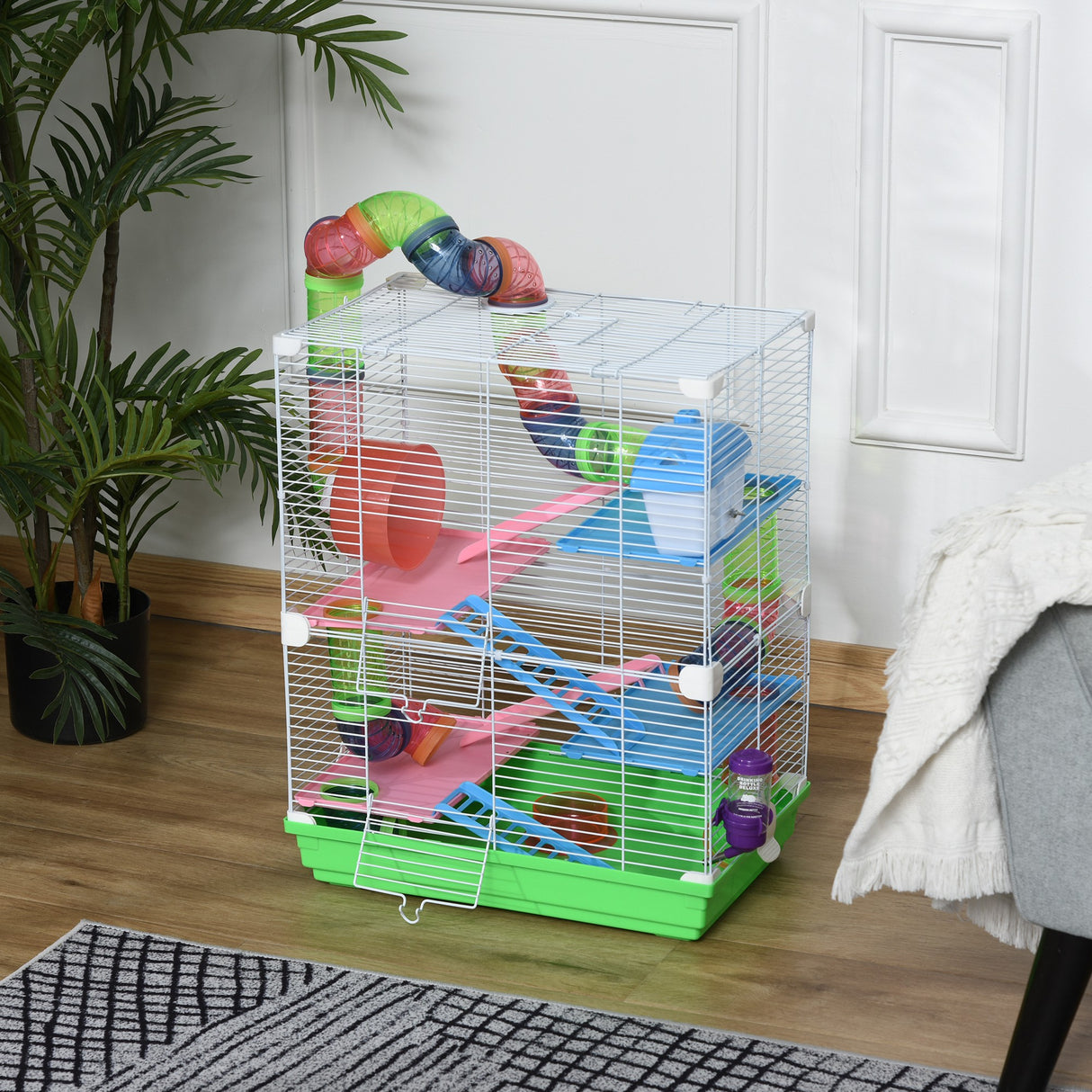easycomfort easycomfort gabbia per criceti e piccoli roditori 5 livelli accessori gioco e cibo