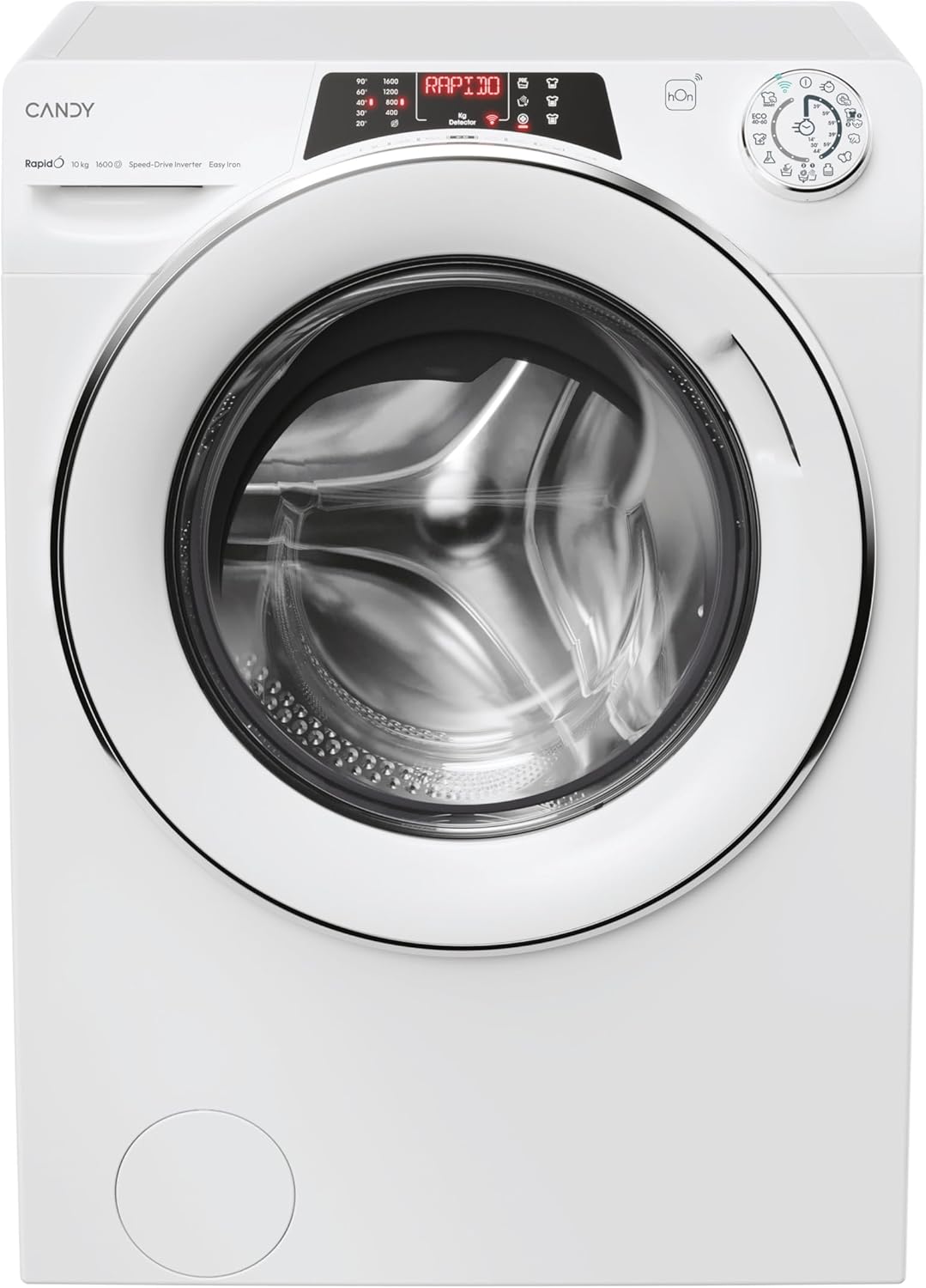 candy lavatrice a carico frontale candy rapido ro16106dwmct1 s 10 kg classe a 1600 giri a85xl60xp58 funzione vapore app hon bianco ean 8059019044354