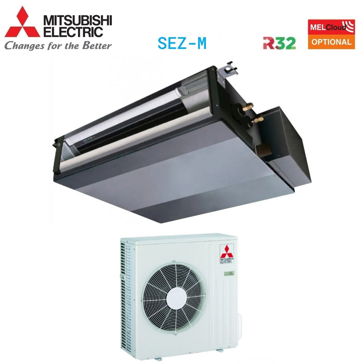 climatizzatore condizionatore mitsubishi electric canalizzato canalizzabile inverter 18000 btu sez m50da _ suz m50va r 32 wi fi optional 6122