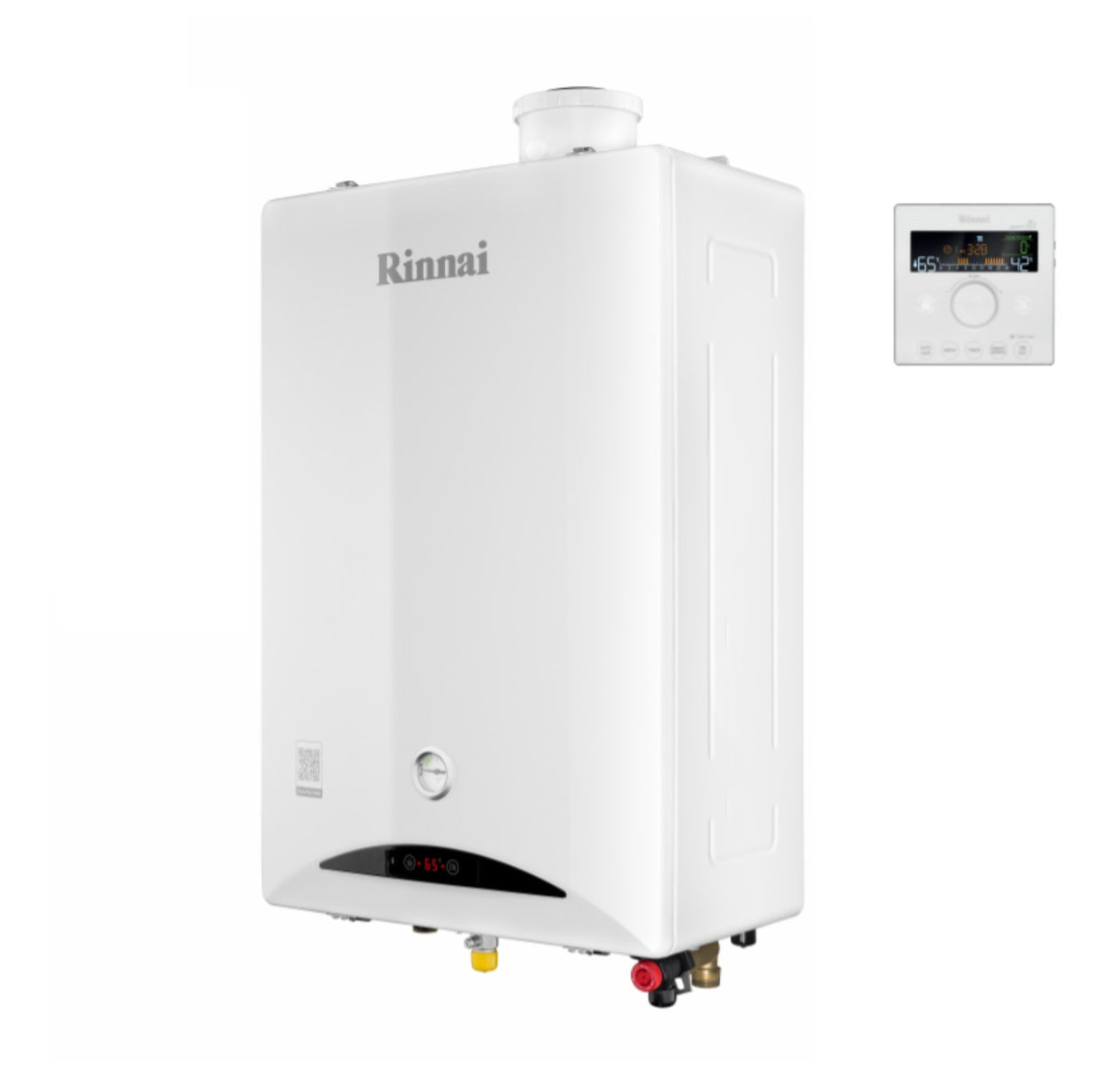 caldaia rinnai a condensazione zen 34 kw low nox wi fi integrato neutralizzatore condensa integrato cod. reb kbi3535ff lpg gpl completa di kit fumi
