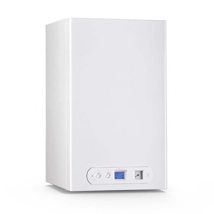 caldaia unical x 32 c a condensazione low nox 6 completa di kit scarico fumi metano in acciaio inox erp