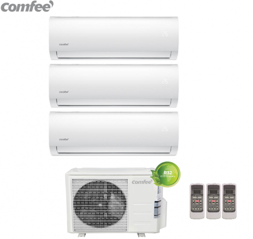 climatizzatore condizionatore comfee trial split inverter serie sirius 9_12_12 con 3e 27k r 32 9000_12000_12000