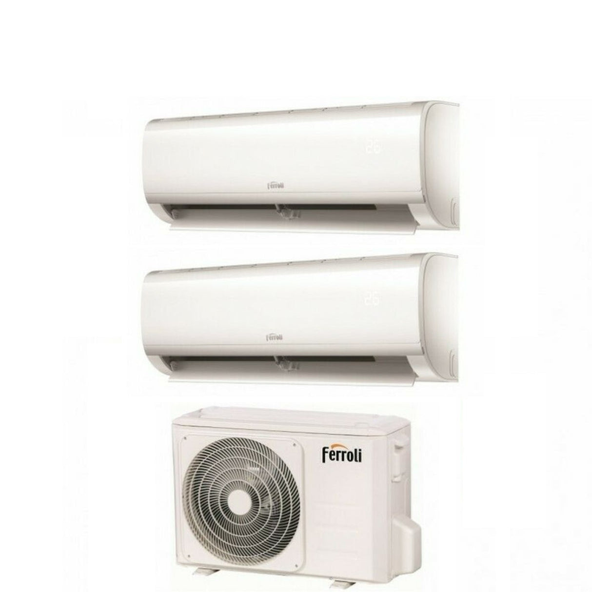 climatizzatore condizionatore ferroli dual split inverter r32 serie diamant m 7000_9000 con 18 2 7_9 wi fi integrato