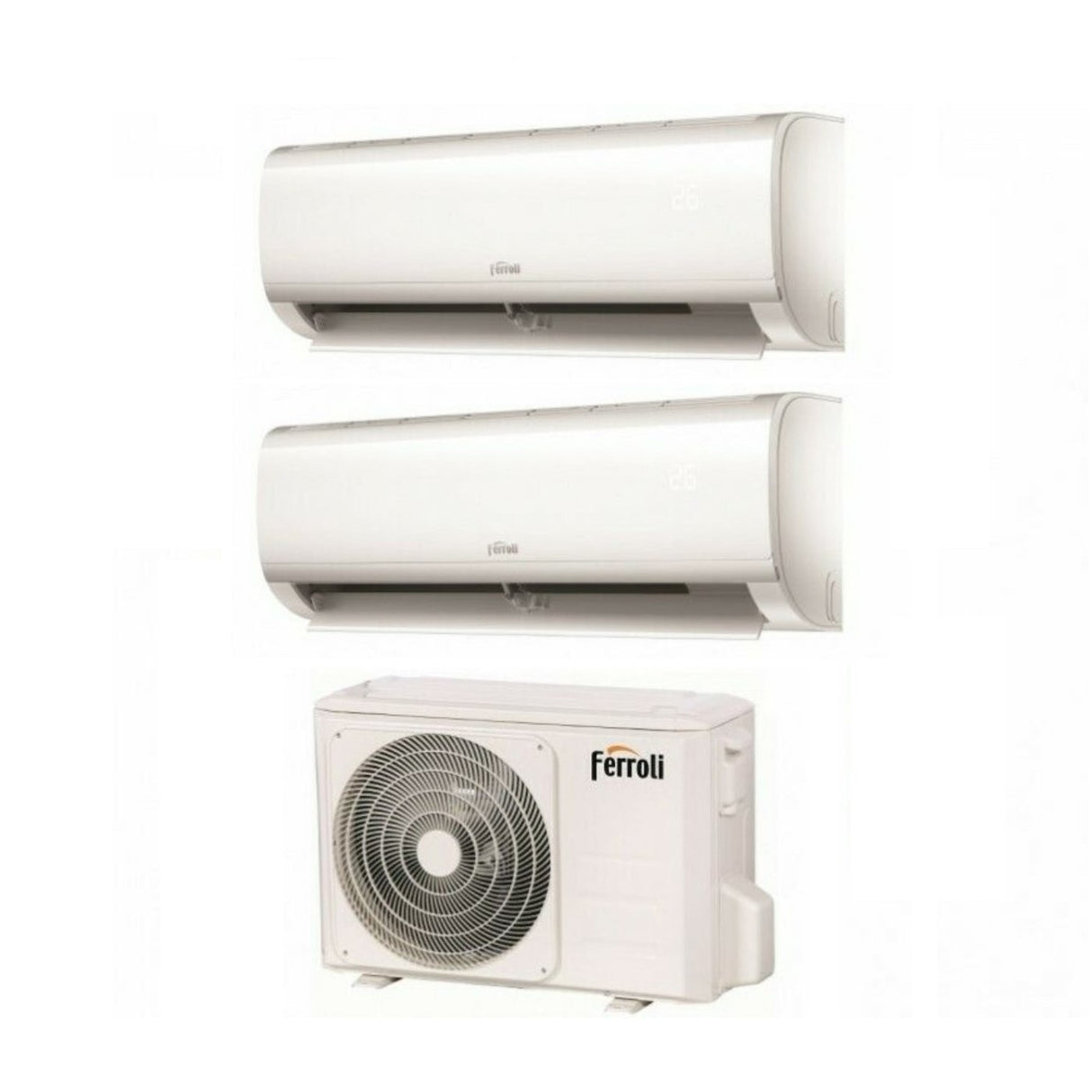 climatizzatore condizionatore ferroli dual split inverter r32 serie diamant m 9000_12000 con 14 2 9_12 wi fi integrato