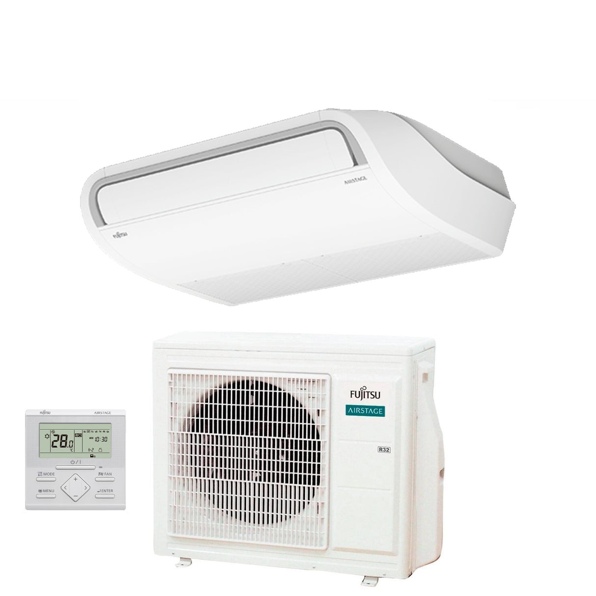 climatizzatore condizionatore fujitsu inverter soffitto serie eco kr 24000 btu abyg24krta _ aoyg24kata r 32 3ngf83085 wi fi optional classe a_ a con filocomando di serie