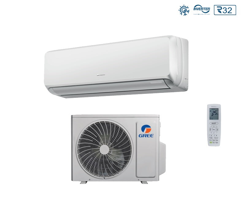 climatizzatore condizionatore gree inverter serie fuli 18000 btu r 32 wi fi integrato a__ a_ alexa google home gwh18atdxb k6dna4a