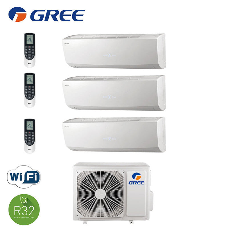 climatizzatore condizionatore gree trial split inverter serie lomo 9_9_9 con gwhd24nk6lo wi fi r 32 new 2018