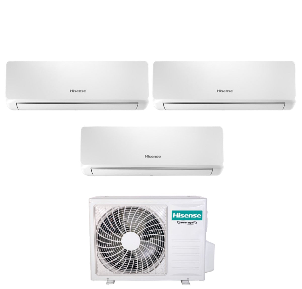 climatizzatore condizionatore hisense trial split inverter serie bio air 9_9_12 con 3amw52u4rja r 32 wi fi integrato 9000_9000_12000