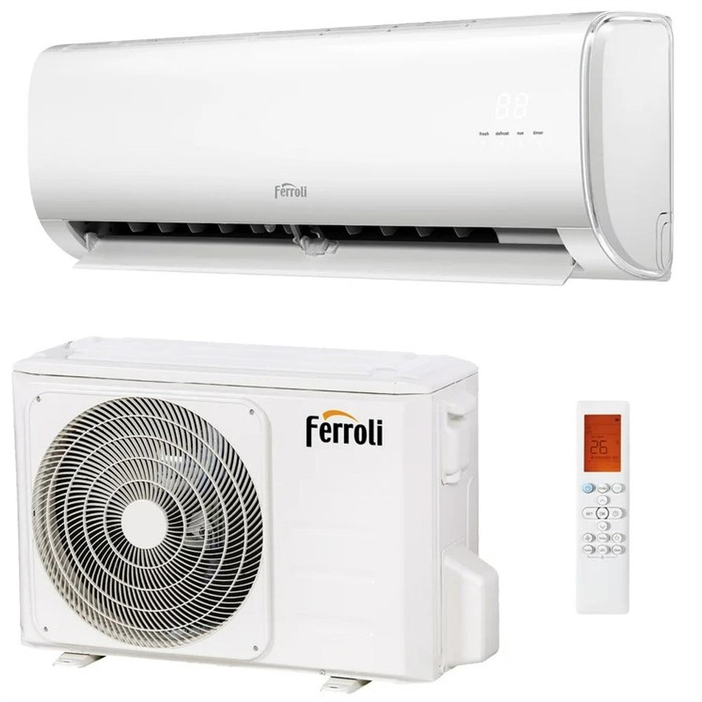 climatizzatore condizionatore inverter ferroli ambra s 9000 btu r 32 wi fi integrato novita