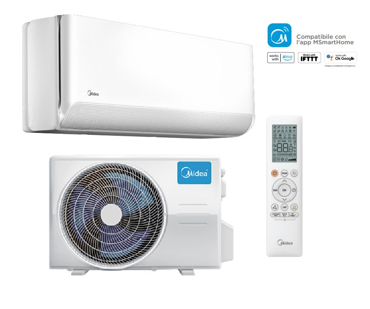 climatizzatore condizionatore inverter midea breezeless e 12000 btu a__ a_ wi fi integrato ia mscb1bu 12hrfn8 mox103 123hfnx novita