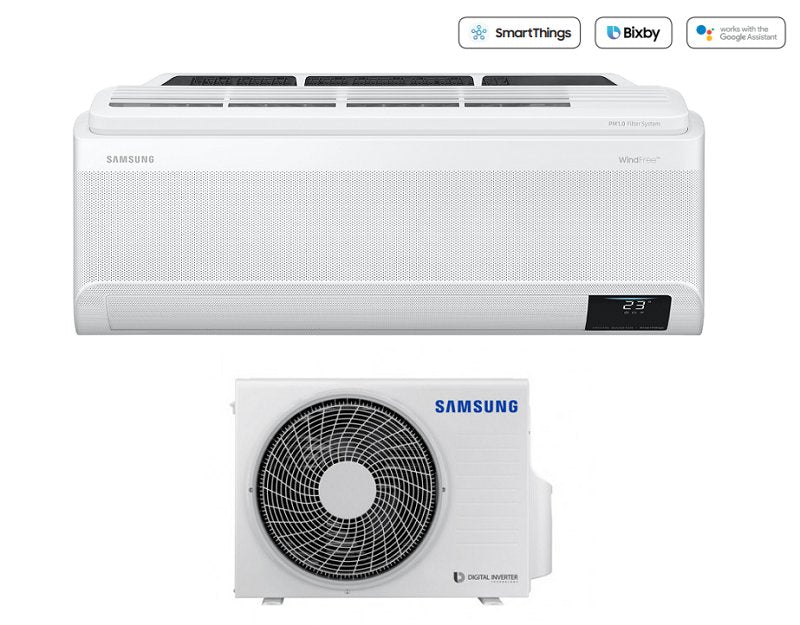 climatizzatore condizionatore inverter samsung windfree pure 1.0 12000 btu a__ ar12axkaawkneu wi fi integrato controllo vocale r 32
