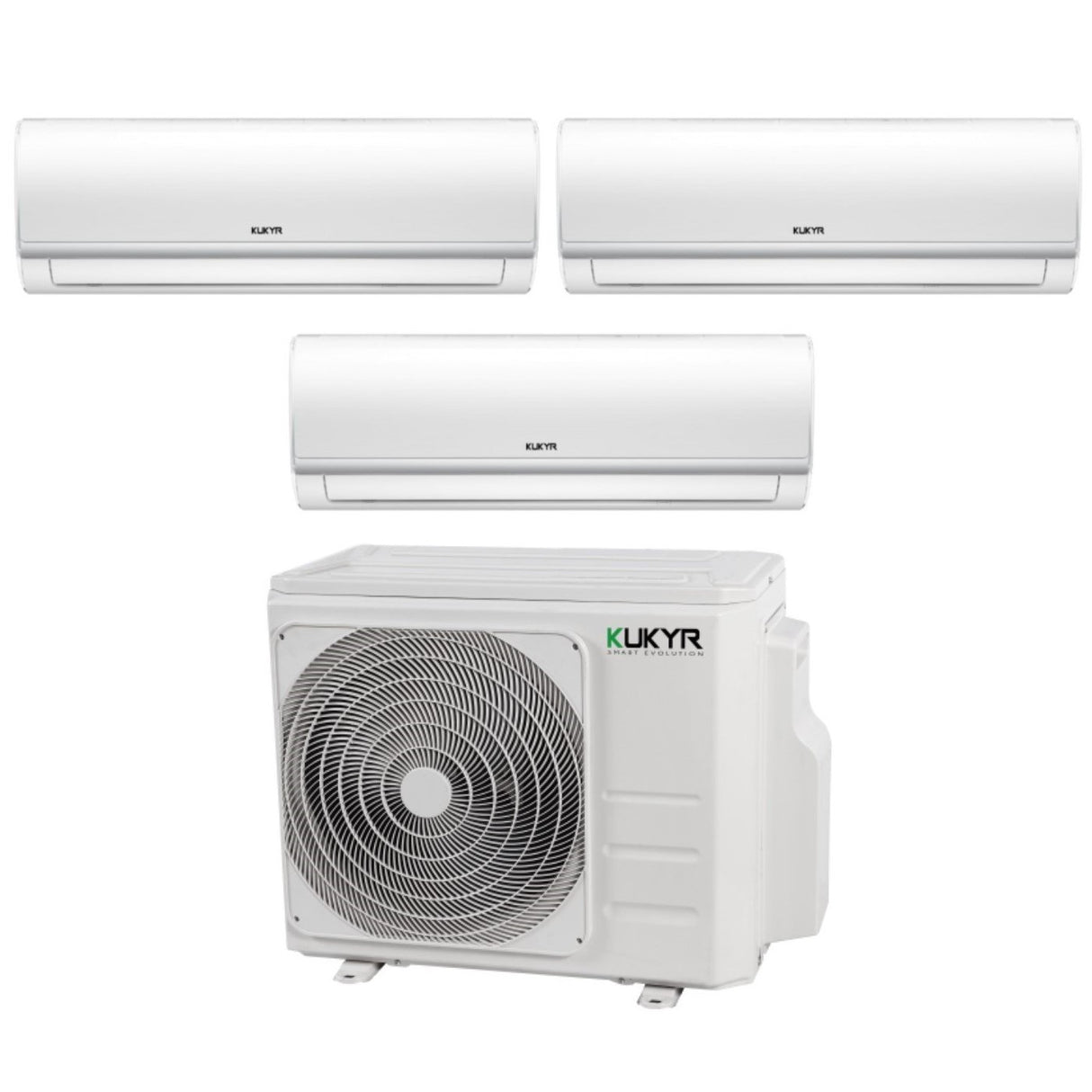 climatizzatore condizionatore kukyr trial split inverter serie spring 9_9_12 con multi 3 21 r 32 wi fi optional 9000_9000_12000