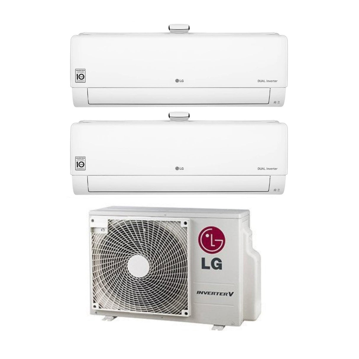 climatizzatore condizionatore lg dual split inverter serie atmosfera 9_12 con mu2r15 r 32 wi fi integrato 9000_12000