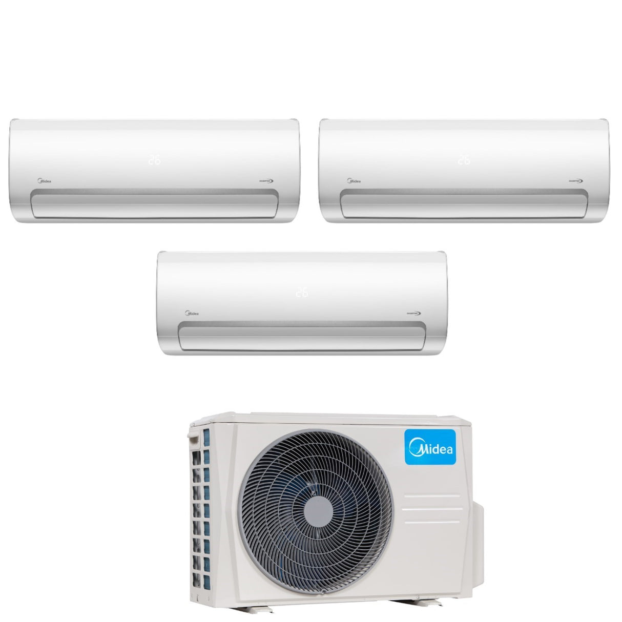 climatizzatore condizionatore midea trial split inverter serie mission pro 12_12_12 con m3o 27nf8 r 32 wi fi optional 12000_12000_12000 new 2018