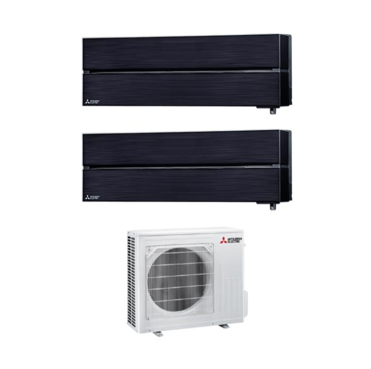 climatizzatore condizionatore mitsubishi electric dual split inverter serie kirigamine style msz ln 9_9 con mxz 2f53vf onyx black wi fi r 32 9000_9000 nero new 2018