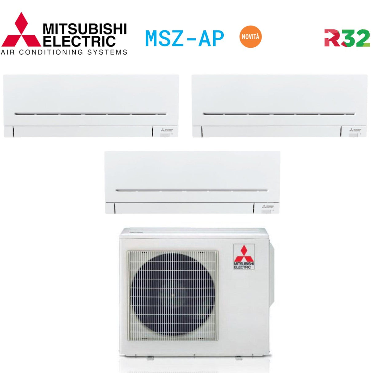 climatizzatore condizionatore mitsubishi electric trial split inverter serie ap 9_9_12 con mxz 3f54vf r 32 wi fi optional modello plus 9000_9000_12000 new 2018