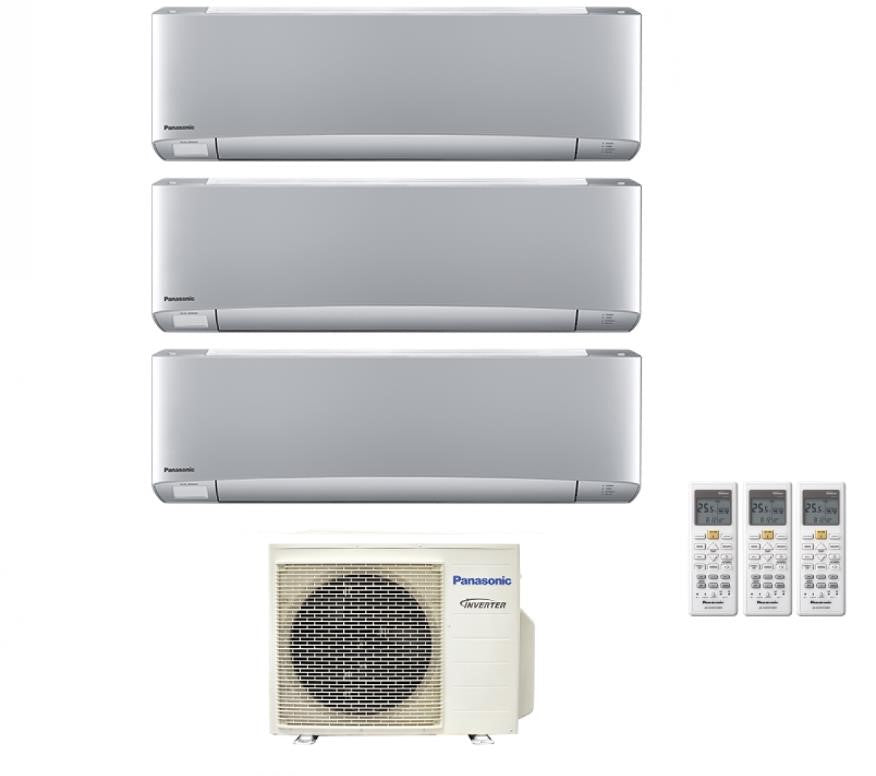 climatizzatore condizionatore panasonic trial split inverter serie etherea silver 9_9_9 con cu 3z52tbe r 32 wi fi optional 9000_9000_9000 argento new 2018