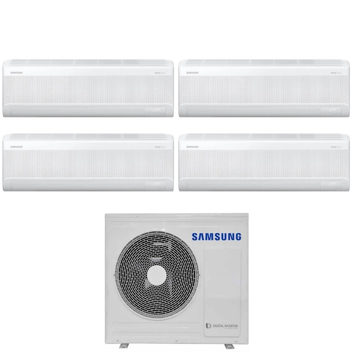climatizzatore condizionatore quadri split inverter samsung serie windfree elite 7000_7000_9000_12000 btu con aj080txj4kg wi fi 7_7_9_12 r 32 novita